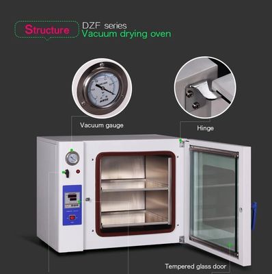 SS304 4 Side Heating Vacuum Drying Chamber Vacuum Dryer Oven For Laboratory 20-130L